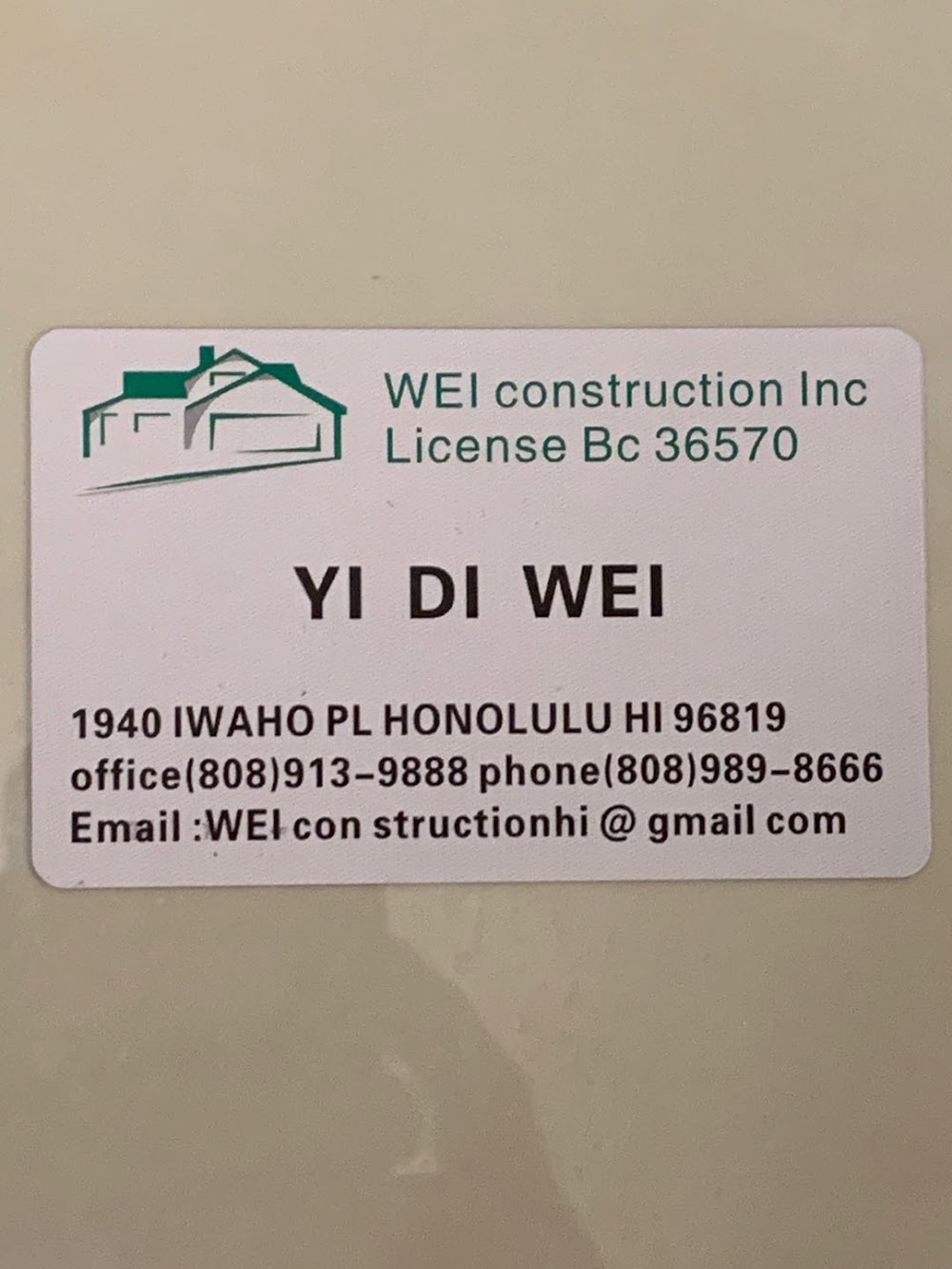 Wei work